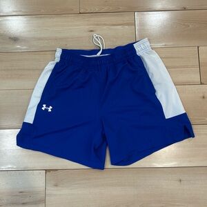 Under Armour Royal Blue & White Men's Athletic Shorts